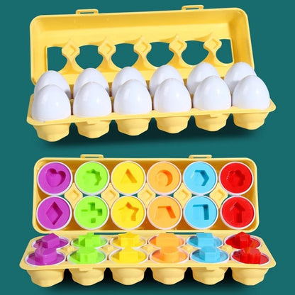 Egg Shaped Matching Shape Sorter Eggs Children Kids Baby Educational Toys Games