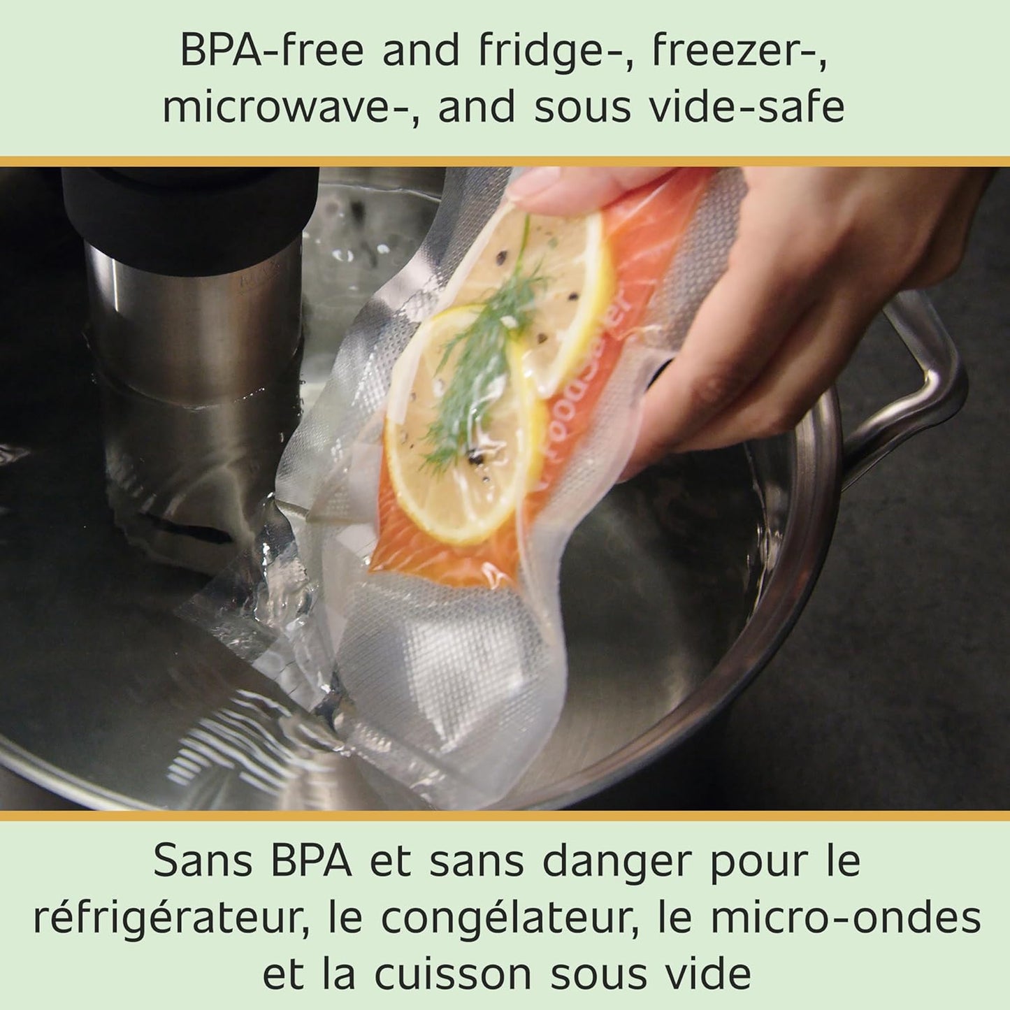 8" & 11" Vacuum Seal Rolls with Unique Multi Layer Construction, BPA Free, Multi-Pack Clear