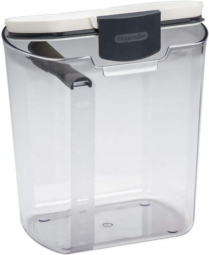 Prokeeper 6-Piece Baker'S Storage Container Set - Containers for Flour, Powdered Sugar, and Two Mini Keepers with Airtight Seals, Measurement Marks, Terra Cotta Disk, Plastic, White