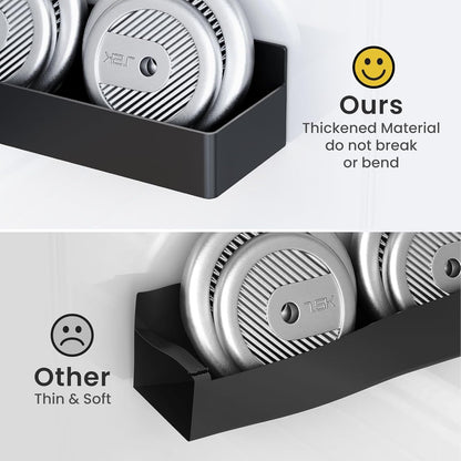 Magnetic Spice Rack for Refrigerator, Kitchen Organizer and Storage Shelf, Black (4 Pack)