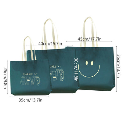 25 Reusable Nonwoven Fabric Shopping Tote Bag Eco Friendly Grocery Bag AU Pack