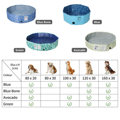 Pawz Dog Swimming Pool Cat Children Kids Washing Bath Tub Foldable Portable