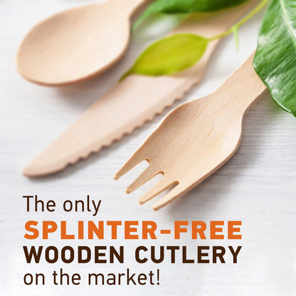 100-2000X Recycle Disposable Wooden Forks Eco Friendly Compostable Wedding Party