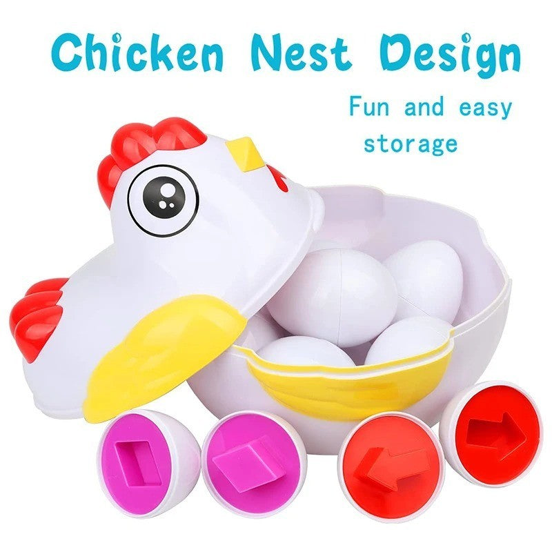 Egg Shaped Matching Shape Sorter Eggs Children Kids Baby Educational Toys Games