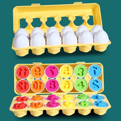 Egg Shaped Matching Shape Sorter Eggs Children Kids Baby Educational Toys Games