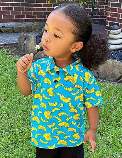 Boys Everyday Fun Seasonal Print Polo Shirts Short Sleeve Collared T