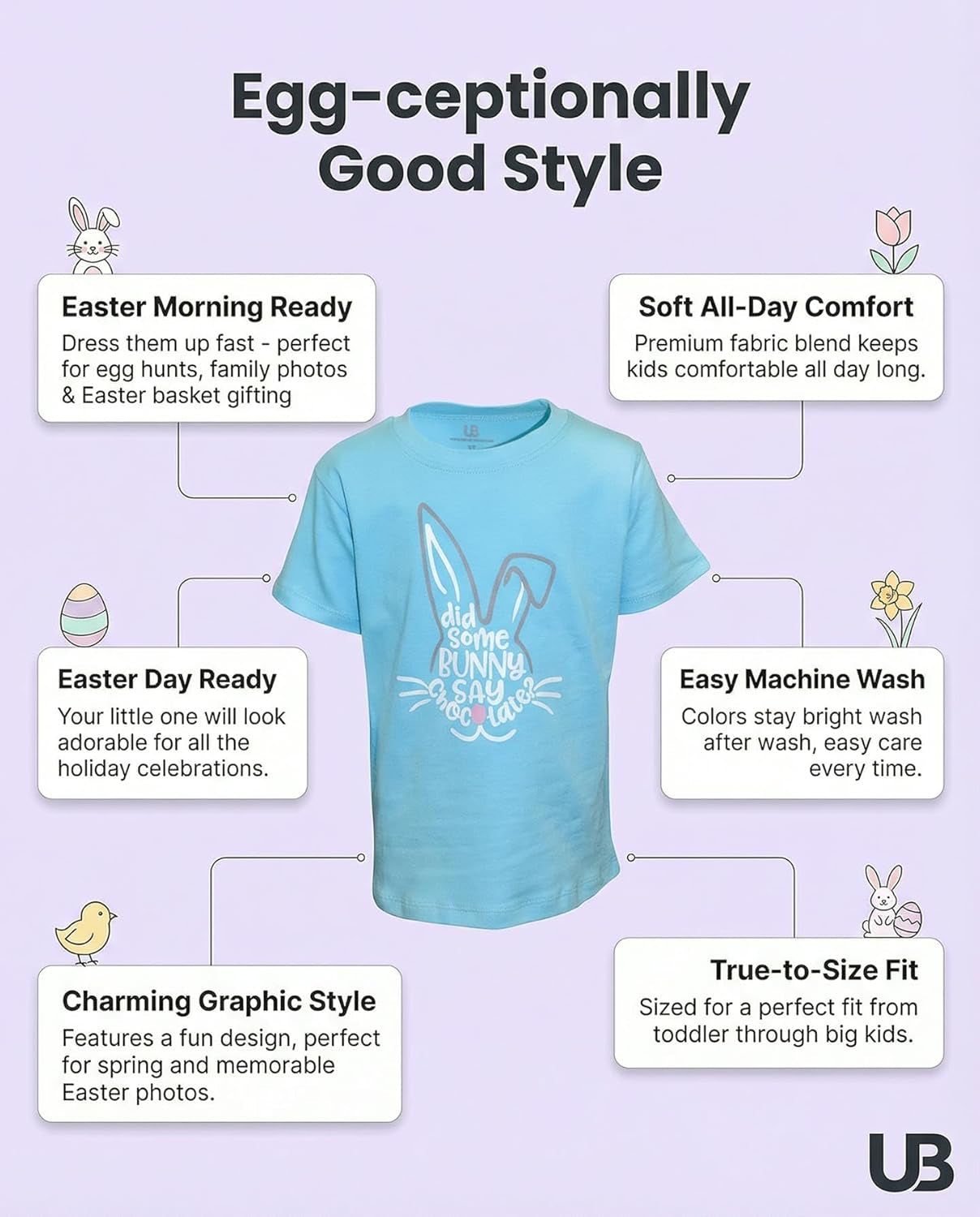 Boys Easter Bunny Chocolate Ears T Shirt