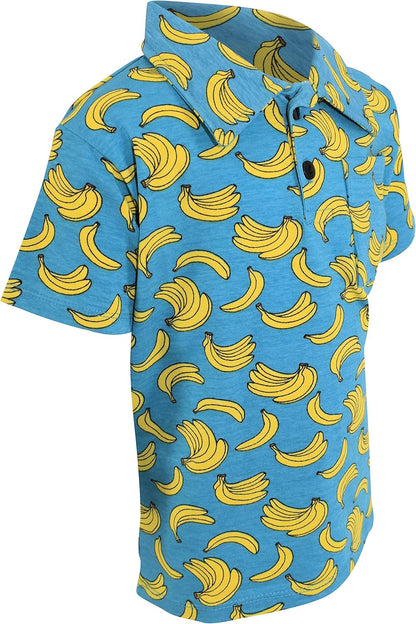 Boys Everyday Fun Seasonal Print Polo Shirts Short Sleeve Collared T