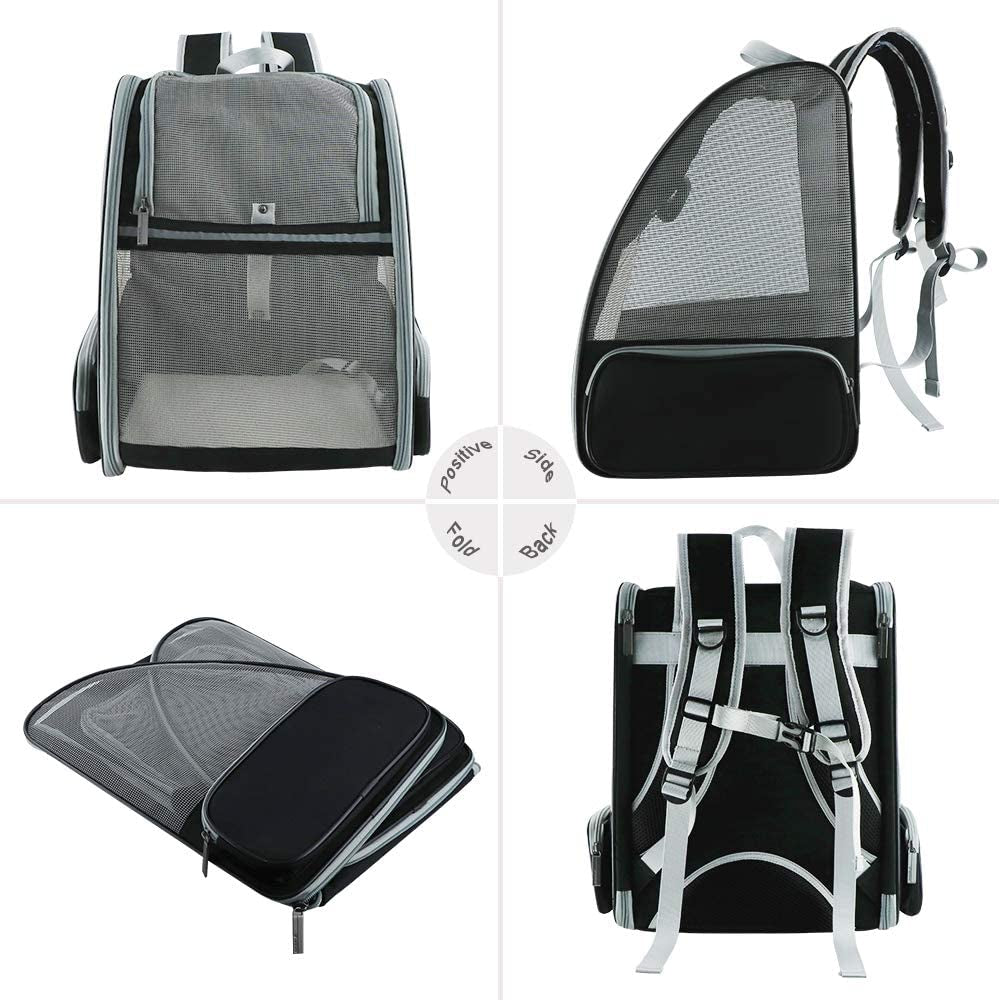 Innovative Traveler Bubble Backpack Pet Carriers for Cats and Dogs (Grey)
