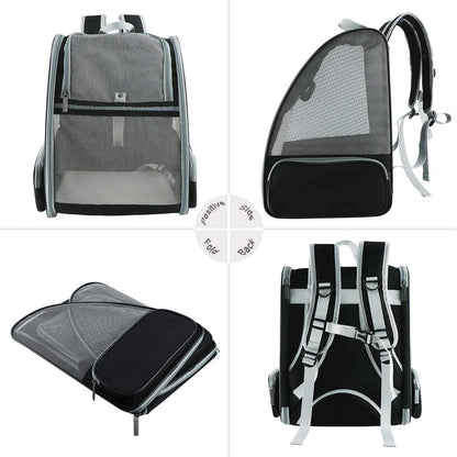 Innovative Traveler Bubble Backpack Pet Carriers for Cats and Dogs (Grey)