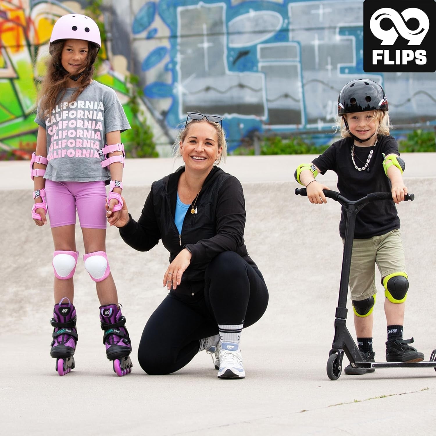 Kids Knee and Elbow Pads Set - Pink, Size SM - Toddler Skating Pads