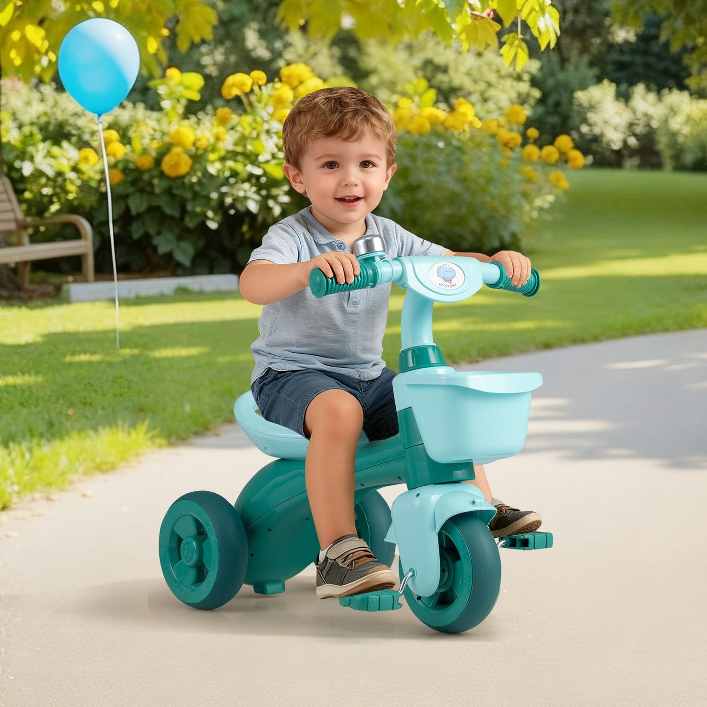 3-Wheel Children Balance Bike with Ergonomic Seat and Non-Slip Handle