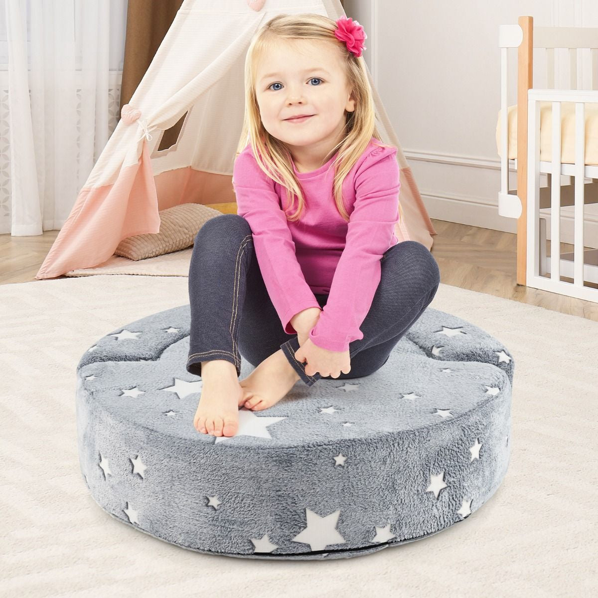 Convertible Children Sofa Kids Couch Chair with Removable and Machine-Washable Cover