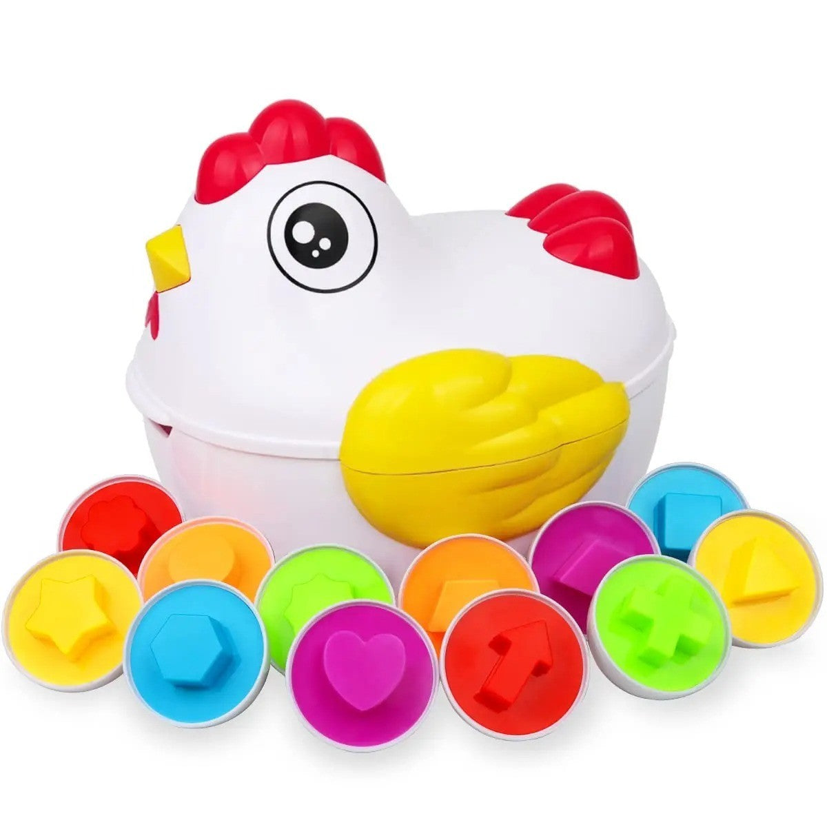 Egg Shaped Matching Shape Sorter Eggs Children Kids Baby Educational Toys Games