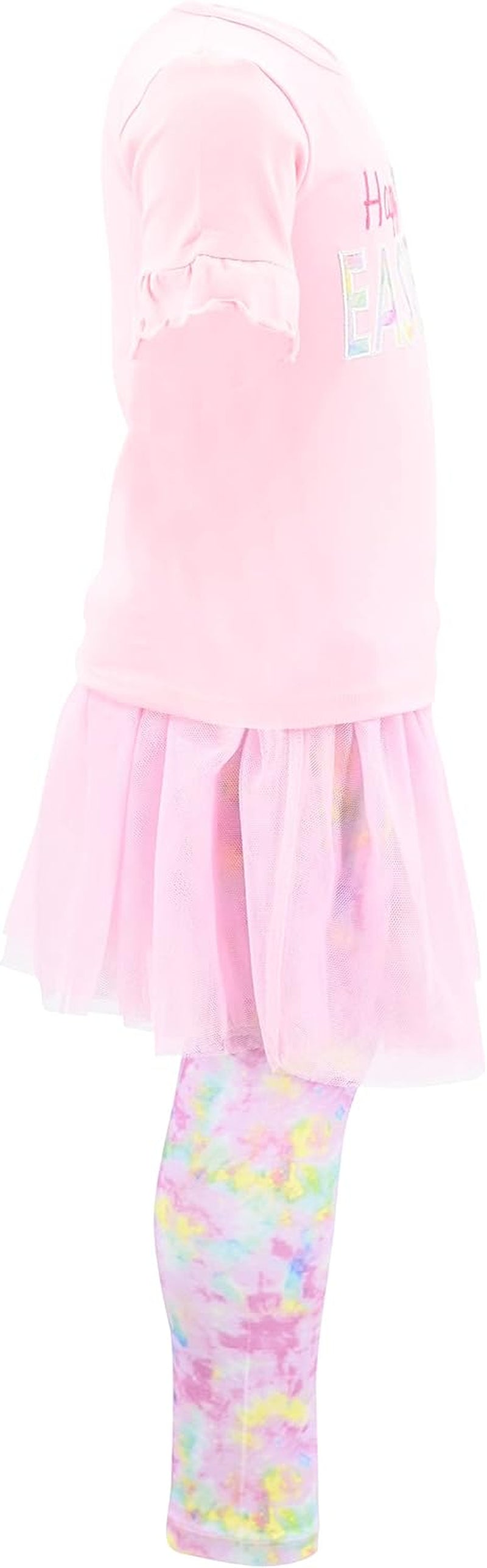 Girls Happy Easter Tutu 2 Piece Legging Set Outfit