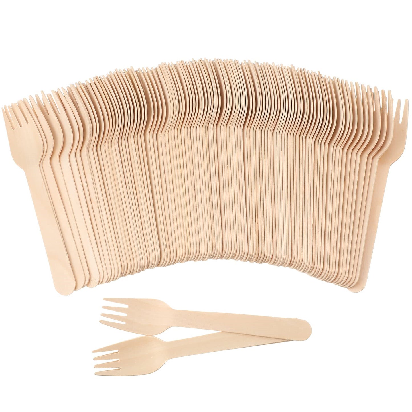 100-2000X Recycle Disposable Wooden Forks Eco Friendly Compostable Wedding Party