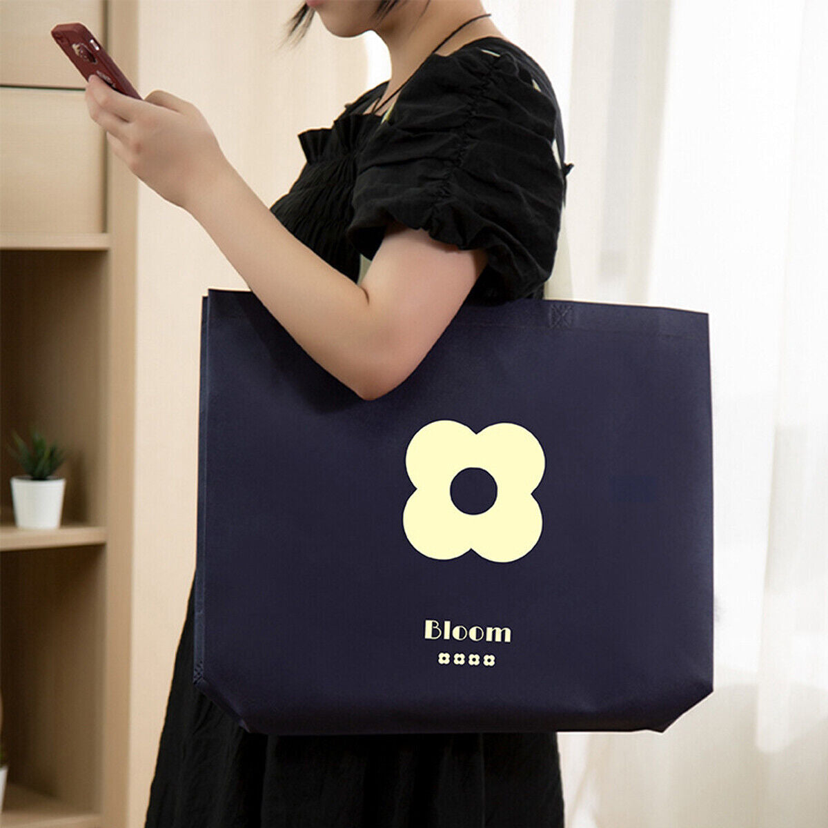 25 Reusable Nonwoven Fabric Shopping Tote Bag Eco Friendly Grocery Bag AU Pack