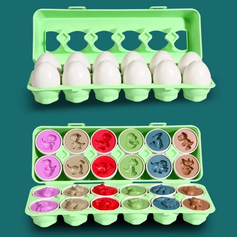Egg Shaped Matching Shape Sorter Eggs Children Kids Baby Educational Toys Games